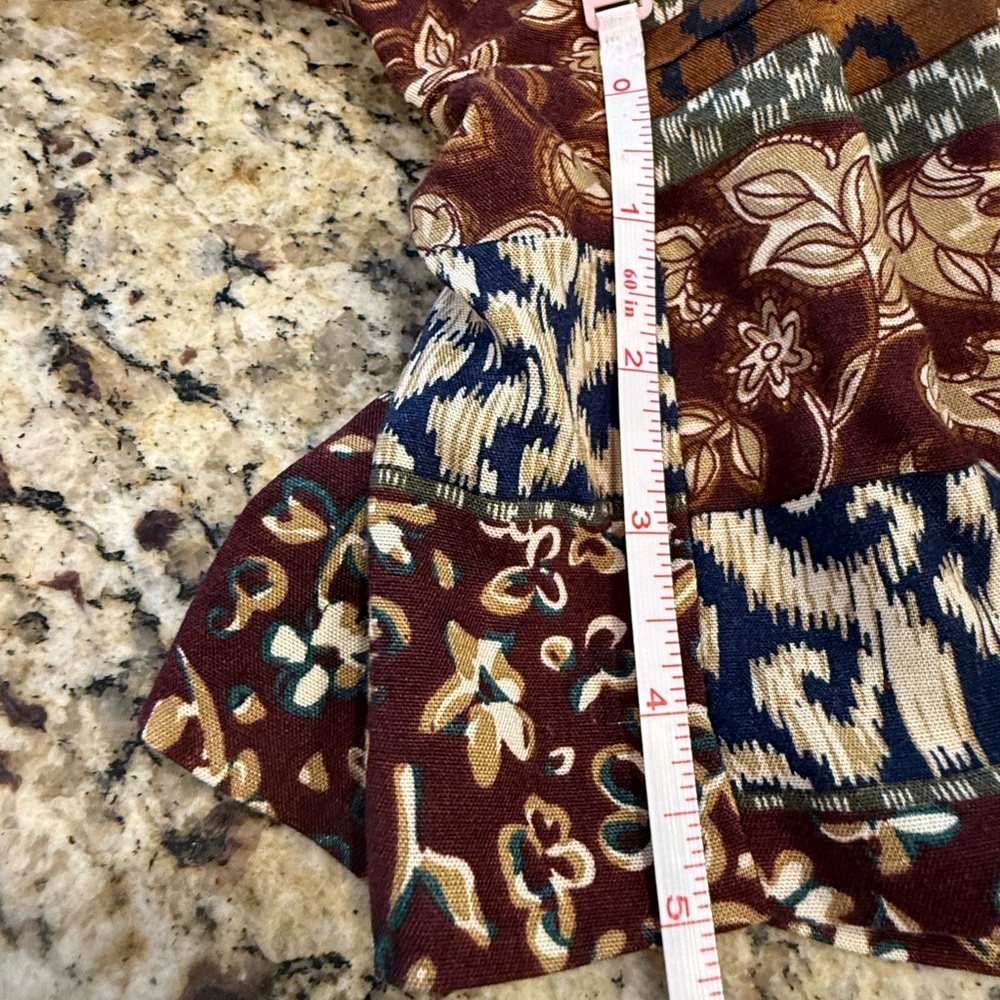 Byer California boho patchwork multi print blue brown lightweight shorts SZ M - Picture 8 of 10
